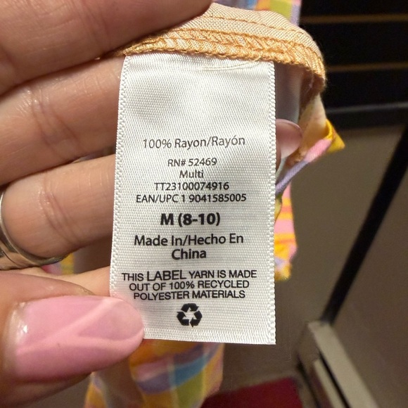 Time & Tru Plaid Ruffle Strap Midi Dress M NWT - Picture 3 of 4